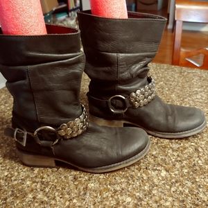 Steve Madden P-Coinz harness moto boots EUC